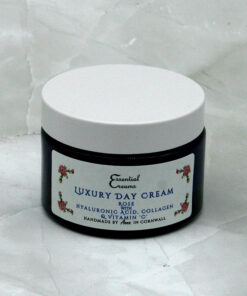 Luxury Day Cream, Rose with Hyaluronic Acid, Collagen & Vitamin C - 50ml Glass Jar